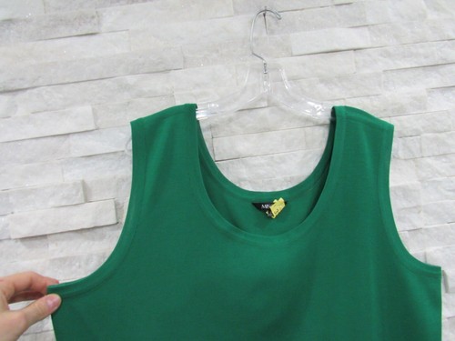 Misook Tank Top 3X Emerald Green Washable Acrylic Stretch Knit Shell PRISTINE! - Picture 2 of 4