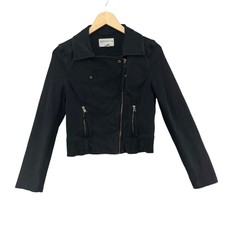 Marrakech Ashley Freeway Moto Jacket Womens Black Zip Up Stretch Size S