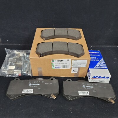  171-1040 Disc  Pad OEM GM Brembo 6 Piston CTS-V Front Brake   w hardware kit
