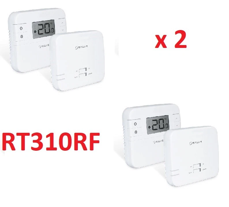 2 x SALUS RT310RF DIGITAL WIRELESS ELECTRONIC ROOM THERMOSTAT RF STAT X 2  NUMBER 5051130132715 | eBay