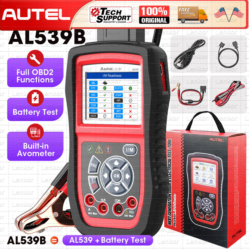 Autel Autolink AL539B OBDII Scanner Electrical Diagnostic Tool Battery Tester US-image