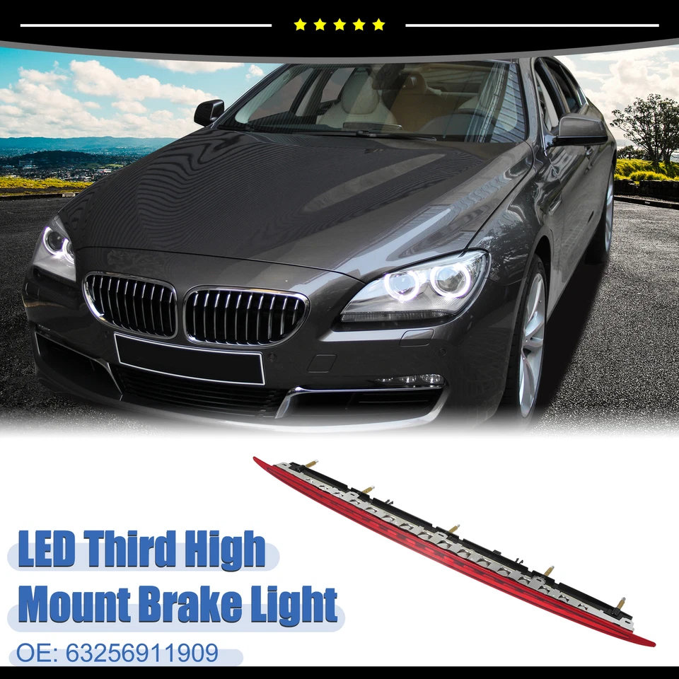 Pieza de 1 Tercera Luz de Freno Alto Nivel 63256911909 apta para BMW 650i Base 4.8L Foto 2 de 4