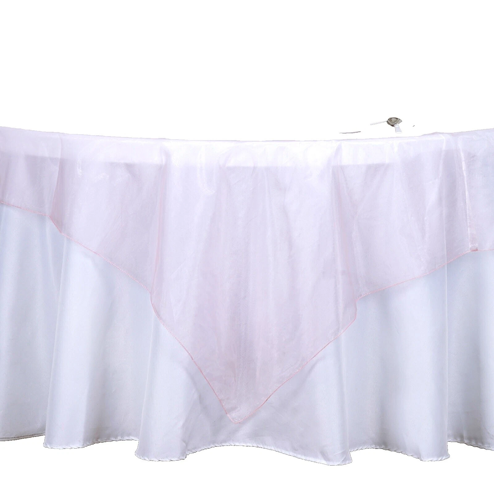 Manteles de patrón sólido de organza