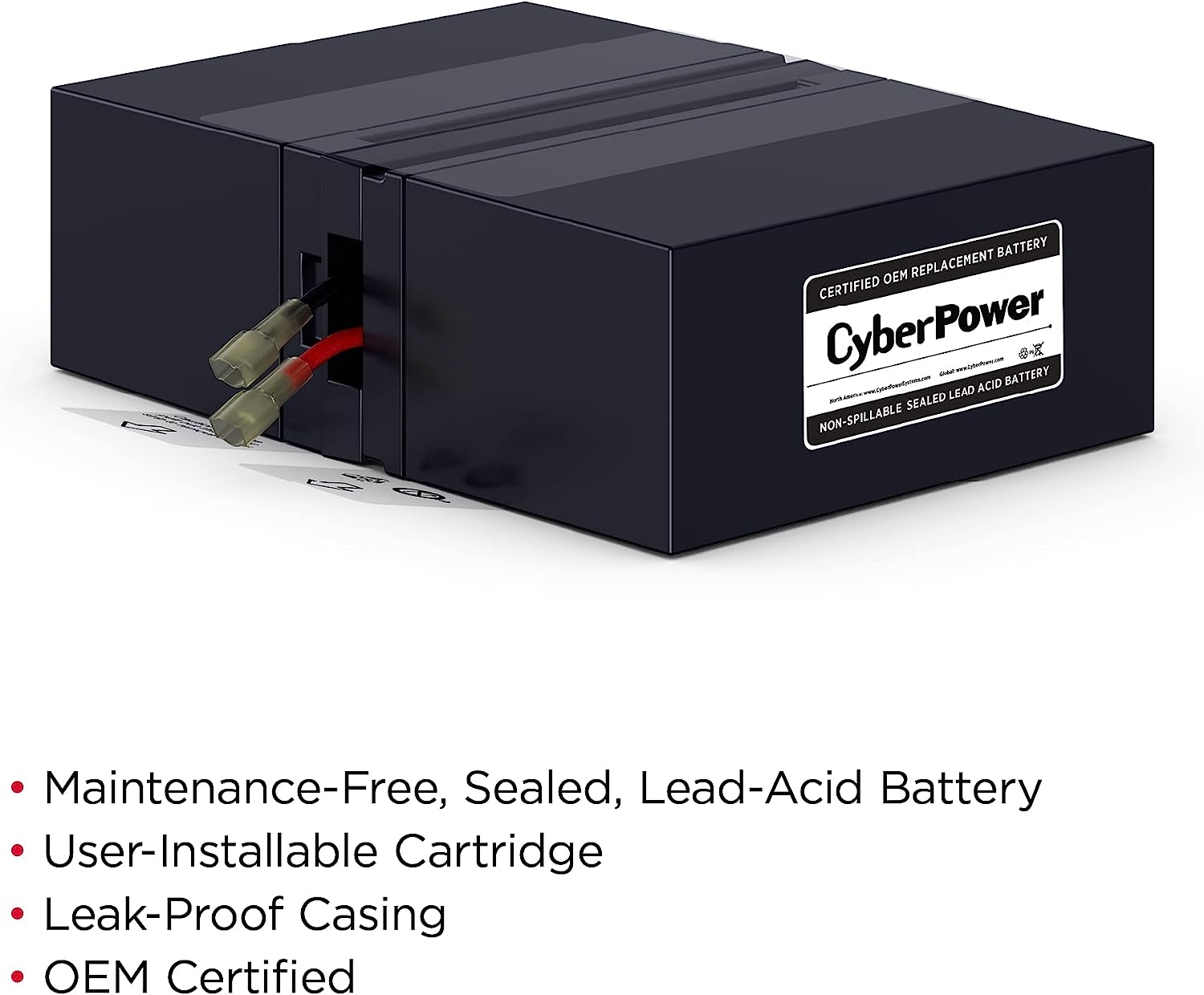 Cyberpower RB1280X2B UPS Battery Cartridge, MaintenanceFree, User