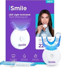 iSmile Teeth Whitening Kit- LED light- 3 3ml Gel Syringes