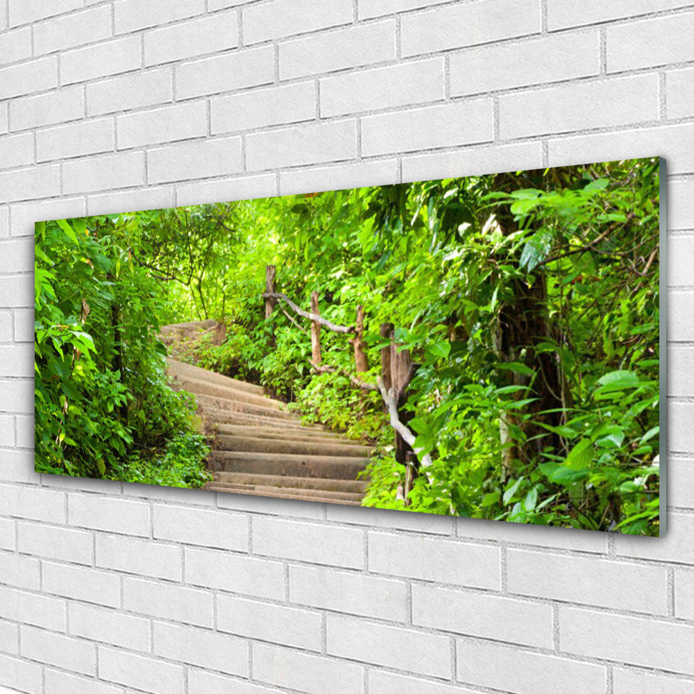 Image tableau 125x50 Nature Escaliers en plexiglas de qualité galerie d'art