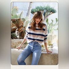 Xirena Sophia Sweater in Free Stripe small mohair alpaca blend 268