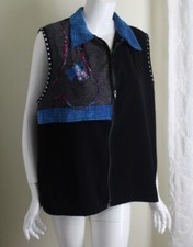 Kd Spring Sz L Exquisite Wearable Art-to-wear Patchwork Ooak Vest Jacket