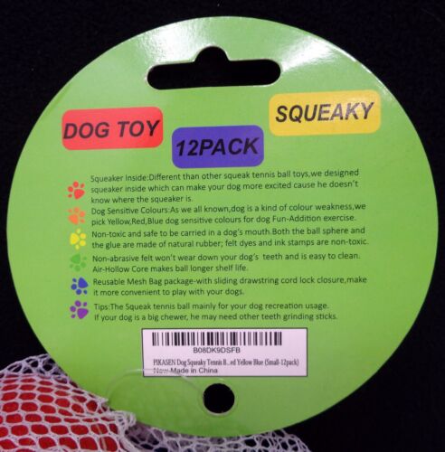 PIKASEN Squeaky Balls Dog Toy 9/Pack (NEW) - Picture 2 of 3