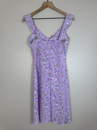 Vintage Y2K R Wear Rampage from Mervyns Purple Floral Mini Sundress size 9 - Picture 9 of 10