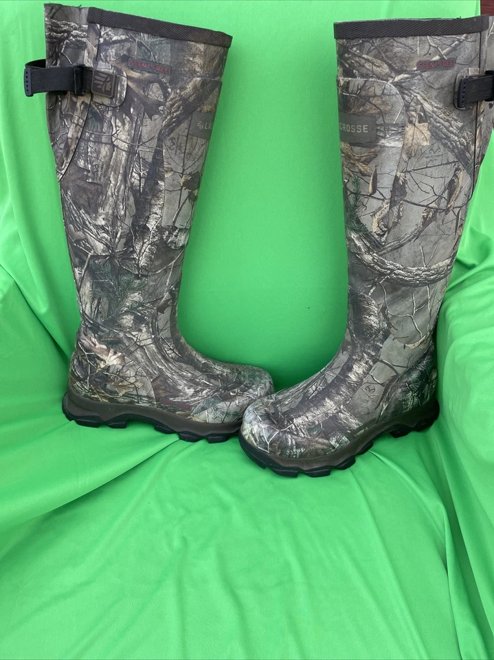 Lacrosse Quad Core4x Burly Rubber Boots Realtree Hardwoods Camo 18" Men's Size 6 - Image 3 of 4