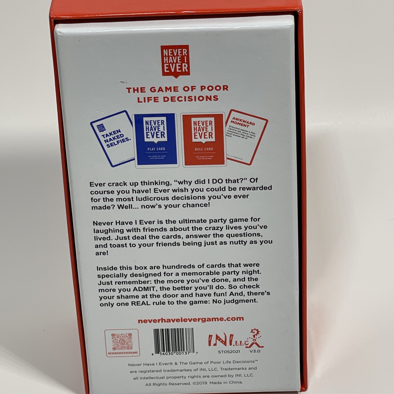 Never Have I Ever The Game of Poor Life Decisions New Open Box 856030001377  | eBay