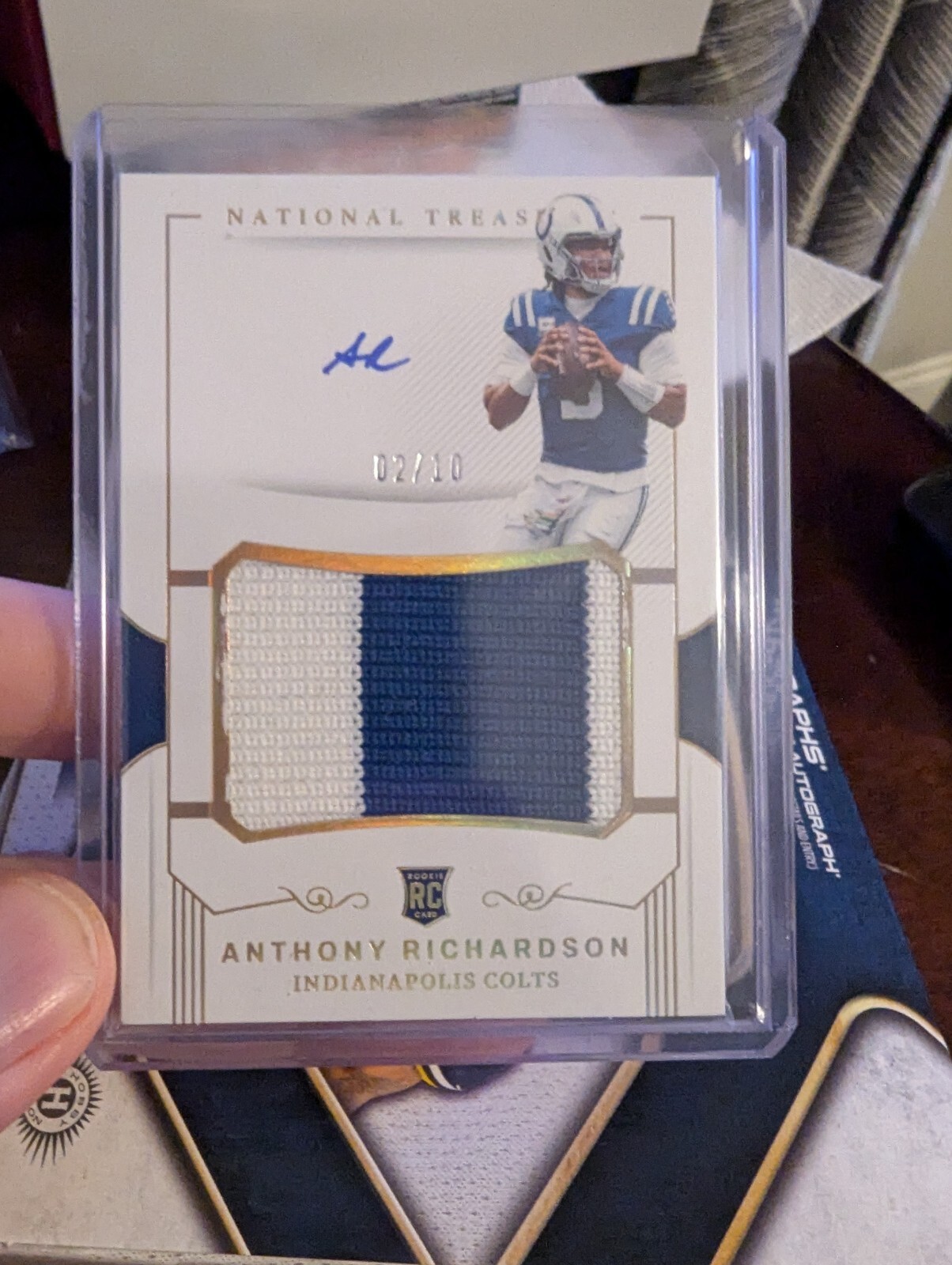 Anthony Richardson 2023 National Treasures True Gold RPA RC 2/10 Colts Auto