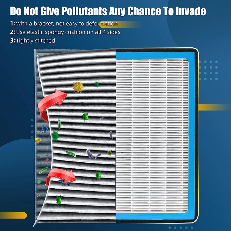 Filtro de aire de cabina para Kia Sportage 2017-2022 Hyundai Tucson 2016-2021 Kona 18-22 Foto 4 de 4