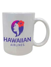 Hawaiian Airlines Retro Logo Travel Souvenir Pilot Employee Crew Coffee Cup Mug
