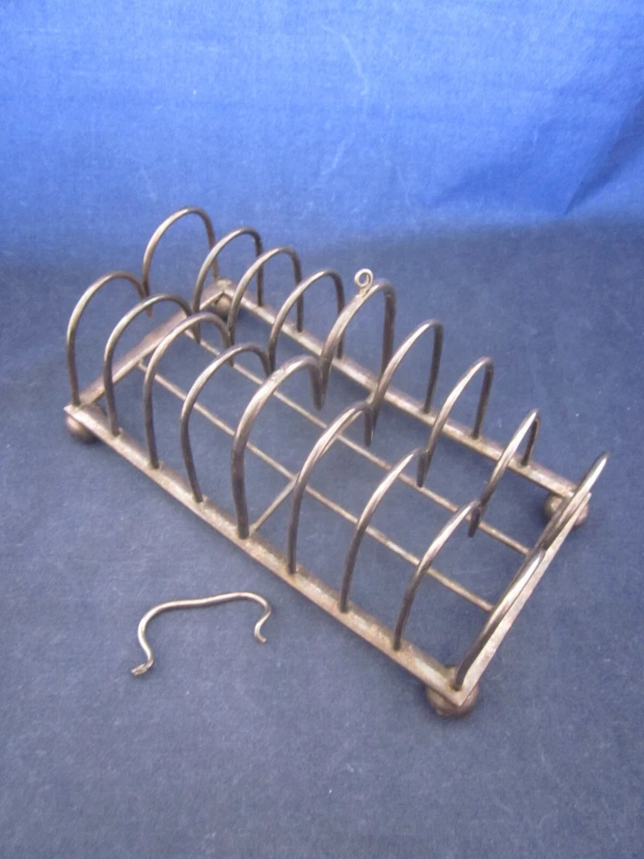 Carrito tostado Christofle plateado 8 rebanadas 947088 SOLDADURA ROTA Y MANGO Foto 2 de 4