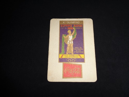 Coca Cola 1932 Los Angeles Olympics Coaster Card X Olympiad Coke 10th Vintage - Picture 3 of 8