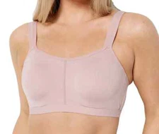 Breezies Comfort Zone Full Coverge Underwire T-Shirt Bra-Rose Mauve-48DD-A469037