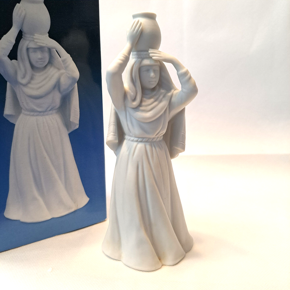 1990 Avon Nativity Collectibles Woman w/Water Jar White Porcelain Jug Figurine
