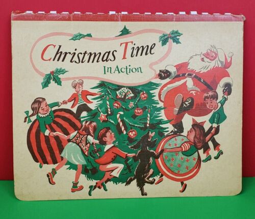 Vintage Christmas Time Action Fold Out Pop-Up Christmas Book Christmas Everyday - Foto 4 di 19
