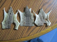 3 rattlesnake skin faces pieces Snake skin scraps pen blanks education art G8