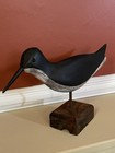 VINTAGE SIGNED 1990s HOMER BALLARD HAND CARVED & PAINTED WOOD FOLKART SHORE BIRD — photo 4