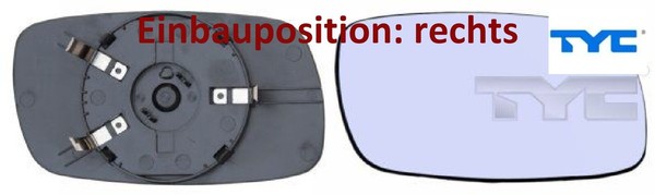 TYC 325-0005-1 Spiegelglas FüR AußEnspiegel Rechts FüR Opel-image