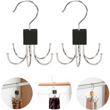 2 pcs Hanger Belt Organizer Rack Space Saving Closet Organizer Hooks for Home US