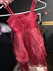 Red Christmas Formal Dress Measures 10’ Across Waist 27’ — photo 4