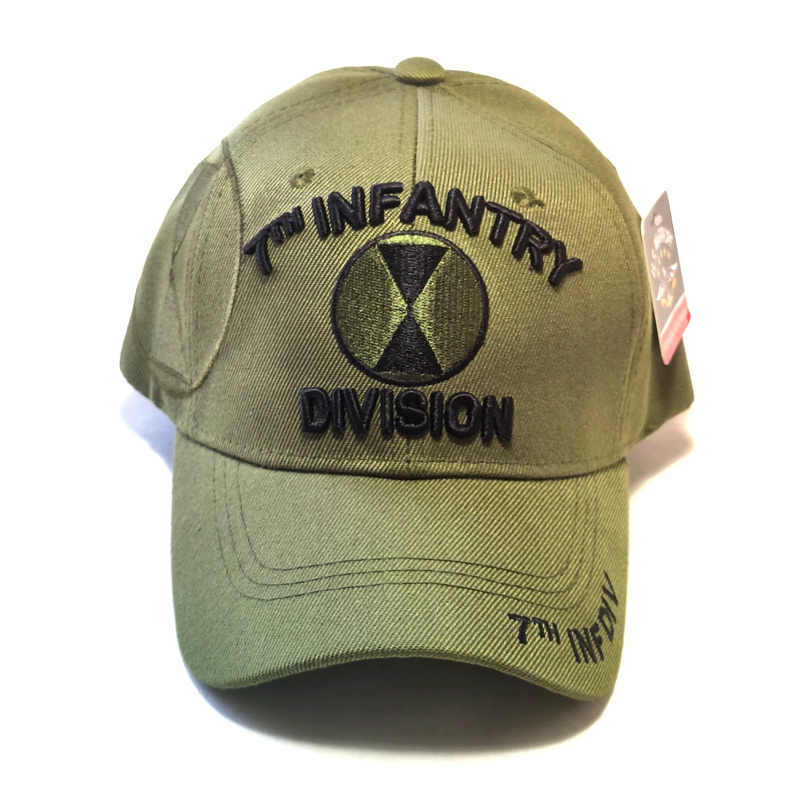 7th Infantry Division Military Green baseball cap Embroidered Acrylic  New
