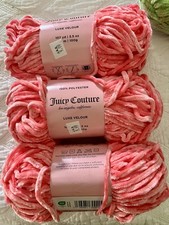 Juicy Couture Luxe Velour Yarn Poppy Lot of 3