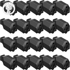 Treela 20 Pcs Extension Cord Plug Replacement Female Extension Cord Ends 125V 15