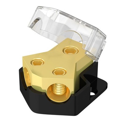 Joinfworld 12V Power Distribution Block Car Audio 2 Way Ground Distribution B...