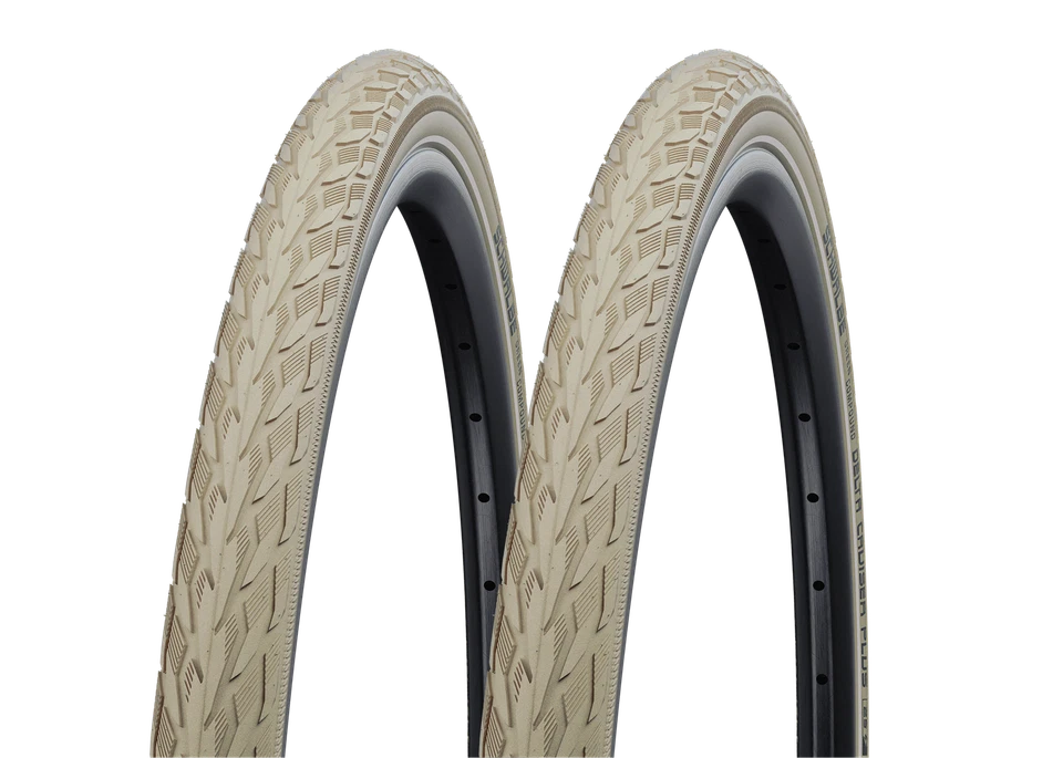 2x Schwalbe Delta Cruiser Plus 40-635 creme Drahtreifen PunctureGuard 28x1 1/2