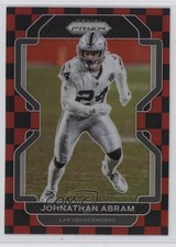2021 Panini Prizm Black & Red Checker Prizm Johnathan Abram #182 2g0