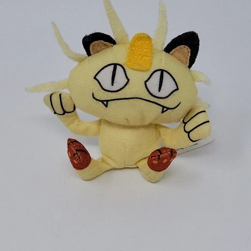 Vintage Nintendo Pokemon MINI MEOWTH Plush STUFFED ANIMAL Toy 1999 Burger King