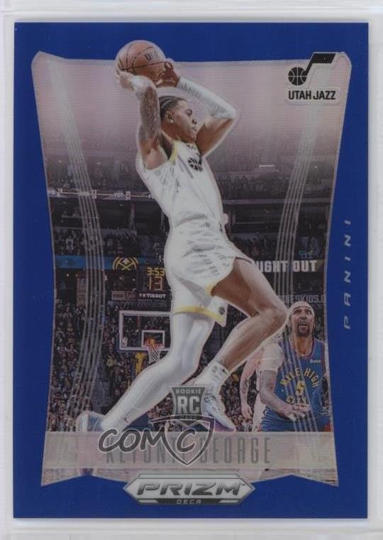2023-24 Panini Prizm Deca Blue Prizm 85/149 Keyonte George #179 Rookie RC rf2