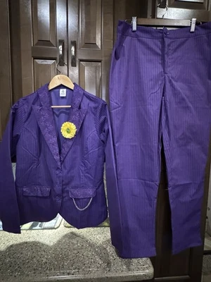 DC Batman The Joker Purple Suit Costume Jacket & Pants Set Size L - Image 1 of 4