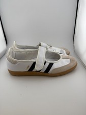 WORN adidas Samba Jane White Black Gum JR1402 Size 9.5W NO BOX