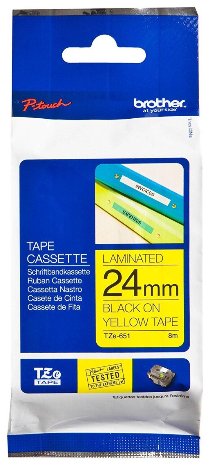 Оригинальный браслет Brother P-Touch Farbband schwarz auf gelb TZE-651 5890₽