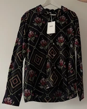Bode Needlepoint Begonia Long Sleeve Shirt - NWT