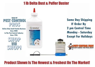 1 LB Delta Dust Pest Insect INSECTICIDE & Bellow Puffer Duster ~NO Shippin to NY