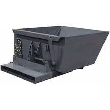 Self-Dumping Hopper, 6.8 Cu. Ft. Cap.,  2555Lpgray