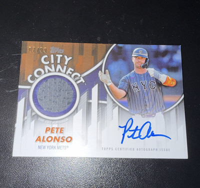 Topps 2026 Series 1 City Connect Swatch Auto Relic Pete Alonso Mets /99