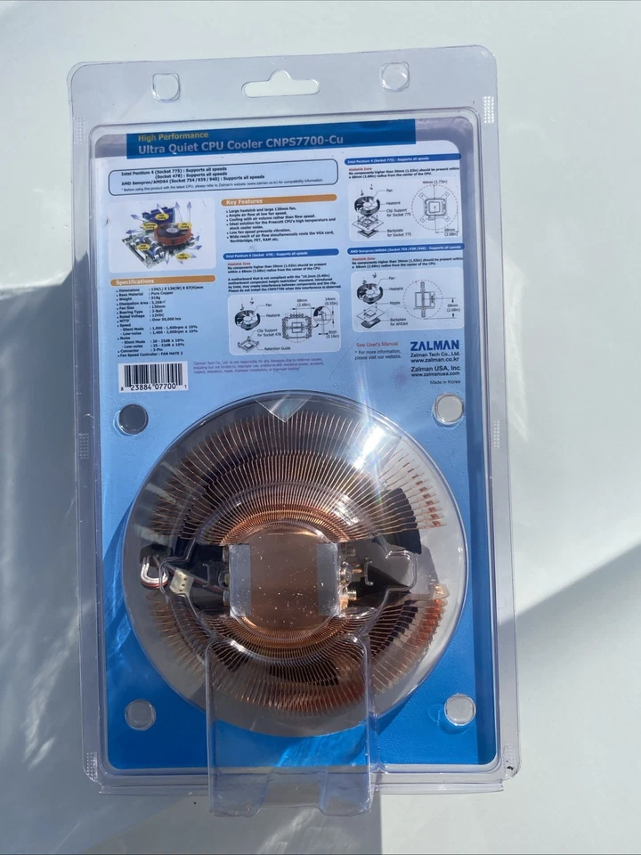 ZALMAN - CNPS7700-Cu 120mm Super Flower Coolers - Copper - 775 478 754 989 940 - Image 3 of 4