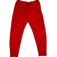 Nike Tech Fleece Joggers Men's XL Red/Black Slim Fit CU4495-657 New