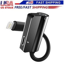 3.5mm Headphone Jack AUX Splitter Adapter and Charger For iPhone12 11 XS X 8 lot