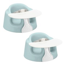 Bumbo Infant Floor Seat PLUS Sit Up Chair, Adjustable Harness, Mirage, 2 Pack