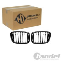 Diederichs Sport Grill KÜHlergrill Nieren Schwarz GlÄNzend Passend FüR BMW X3 X4