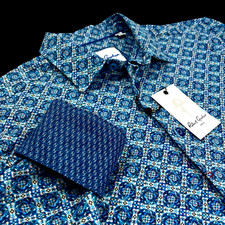 Robert Graham Geometric Colorful Paisley Diamond Stretch Sport Shirt 228 Med